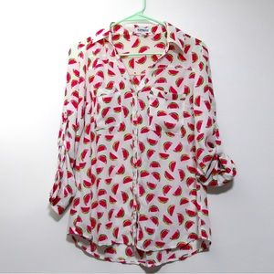 🛑SOLD🛑 Small watermelon Express Portofino shirt classic fit